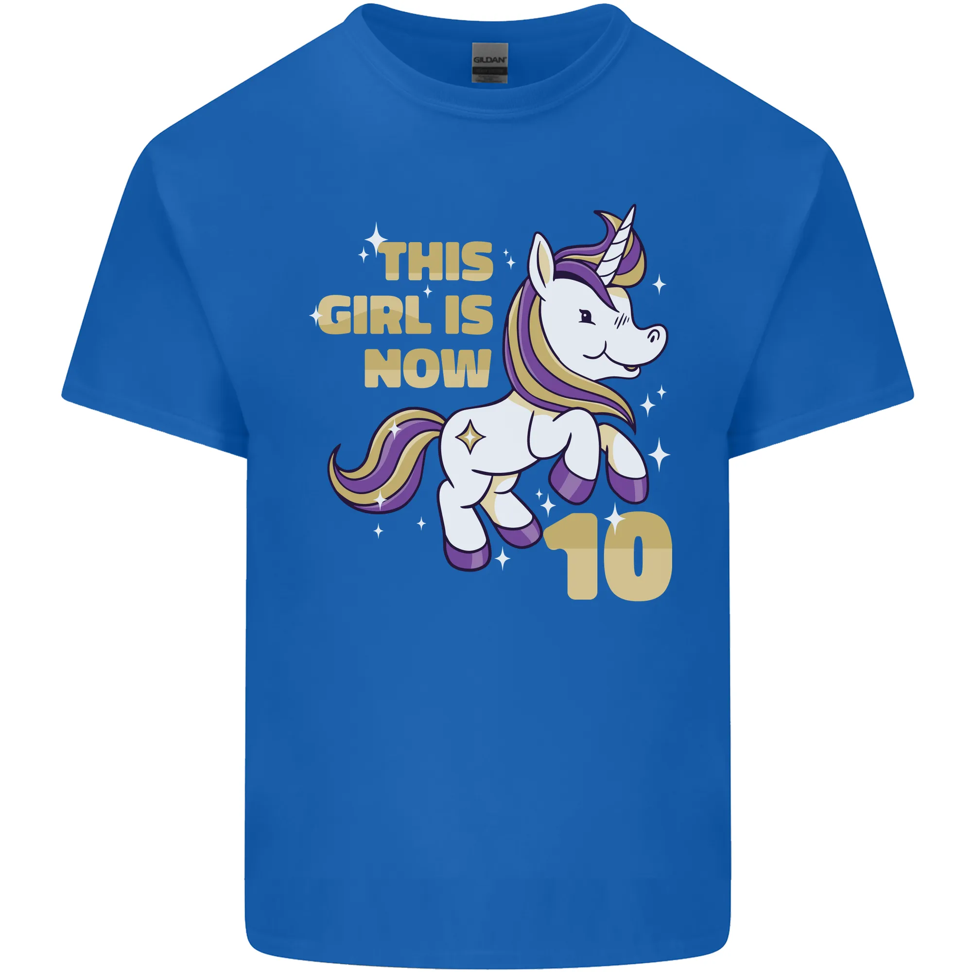 10 Year Old Birthday Girl Magical Unicorn 10th Kids T-Shirt Childrens