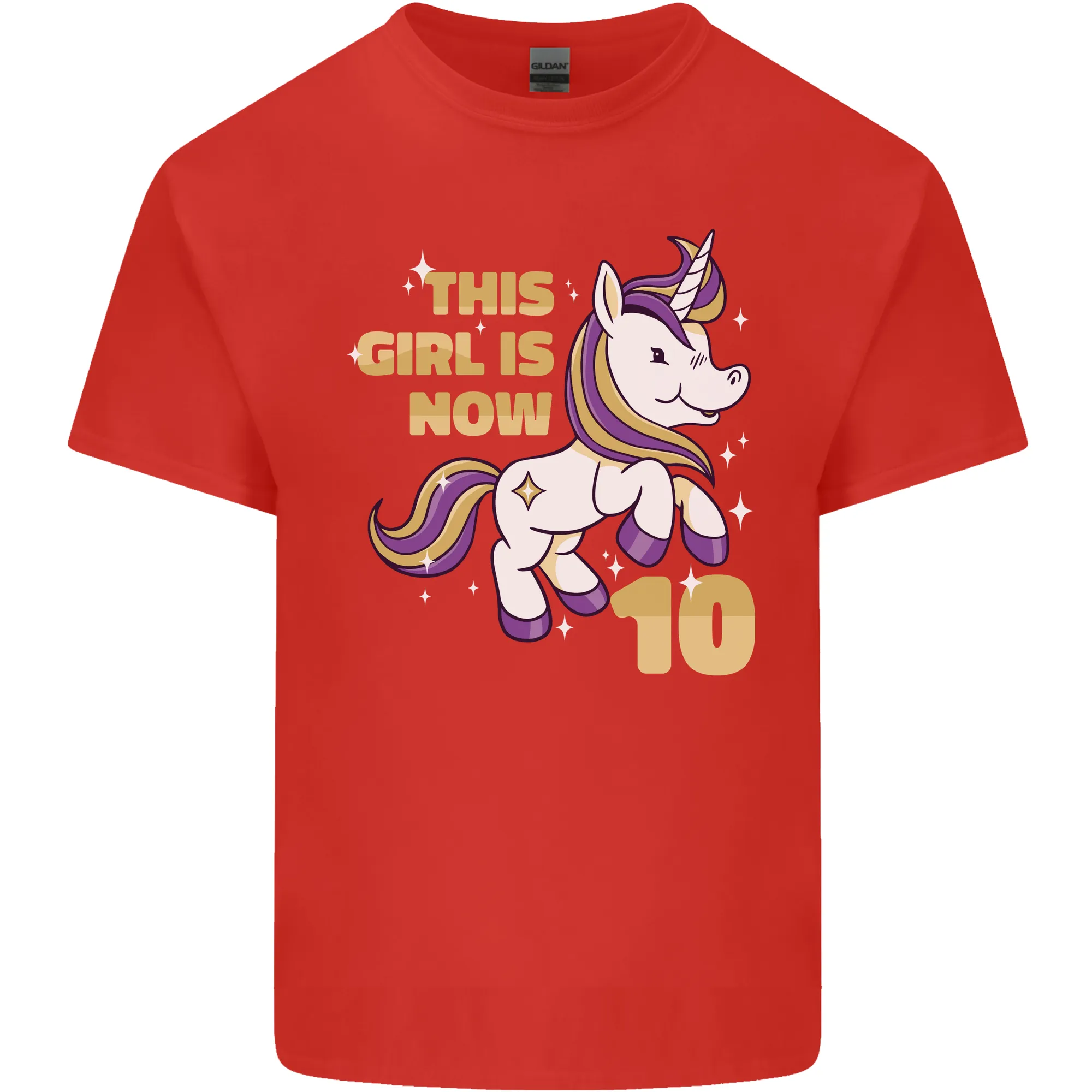 10 Year Old Birthday Girl Magical Unicorn 10th Kids T-Shirt Childrens
