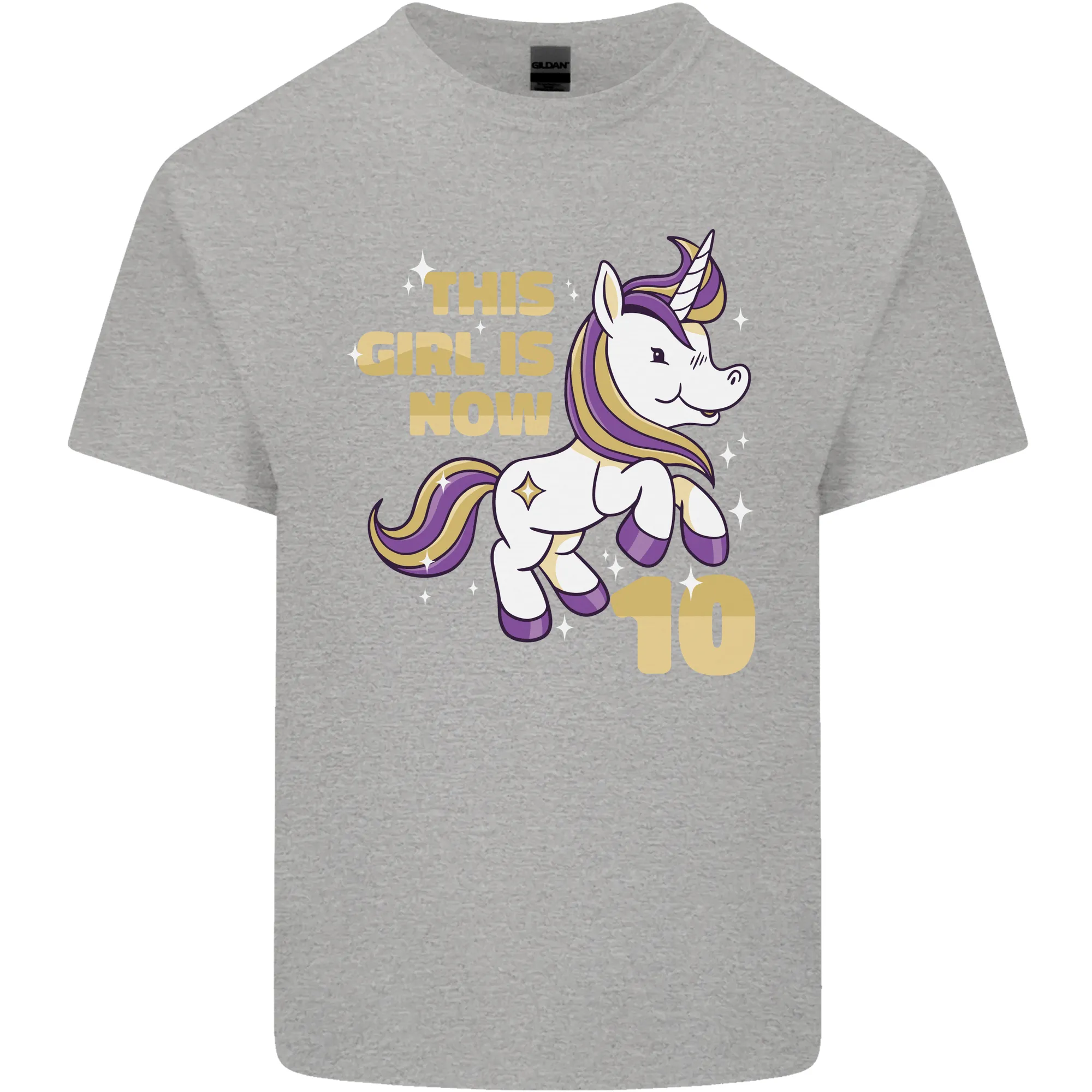 10 Year Old Birthday Girl Magical Unicorn 10th Kids T-Shirt Childrens