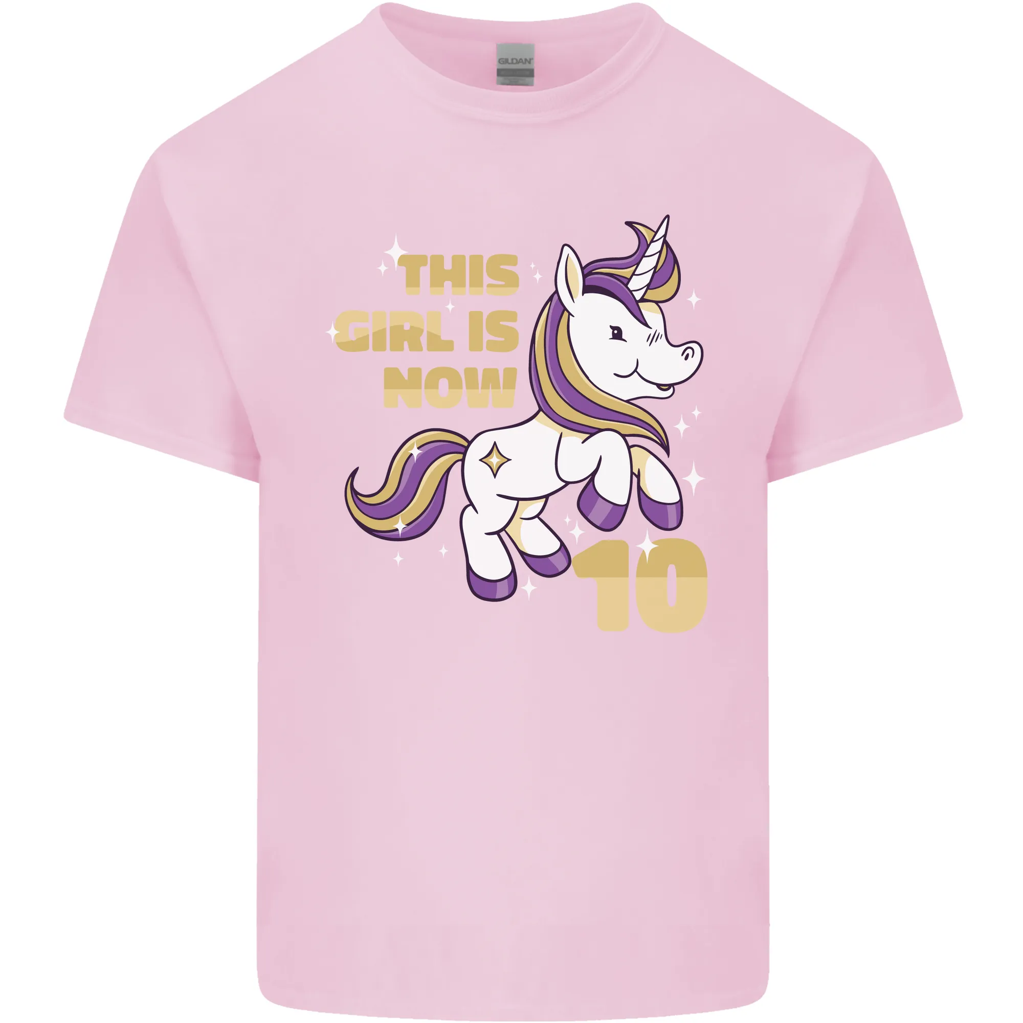 10 Year Old Birthday Girl Magical Unicorn 10th Kids T-Shirt Childrens