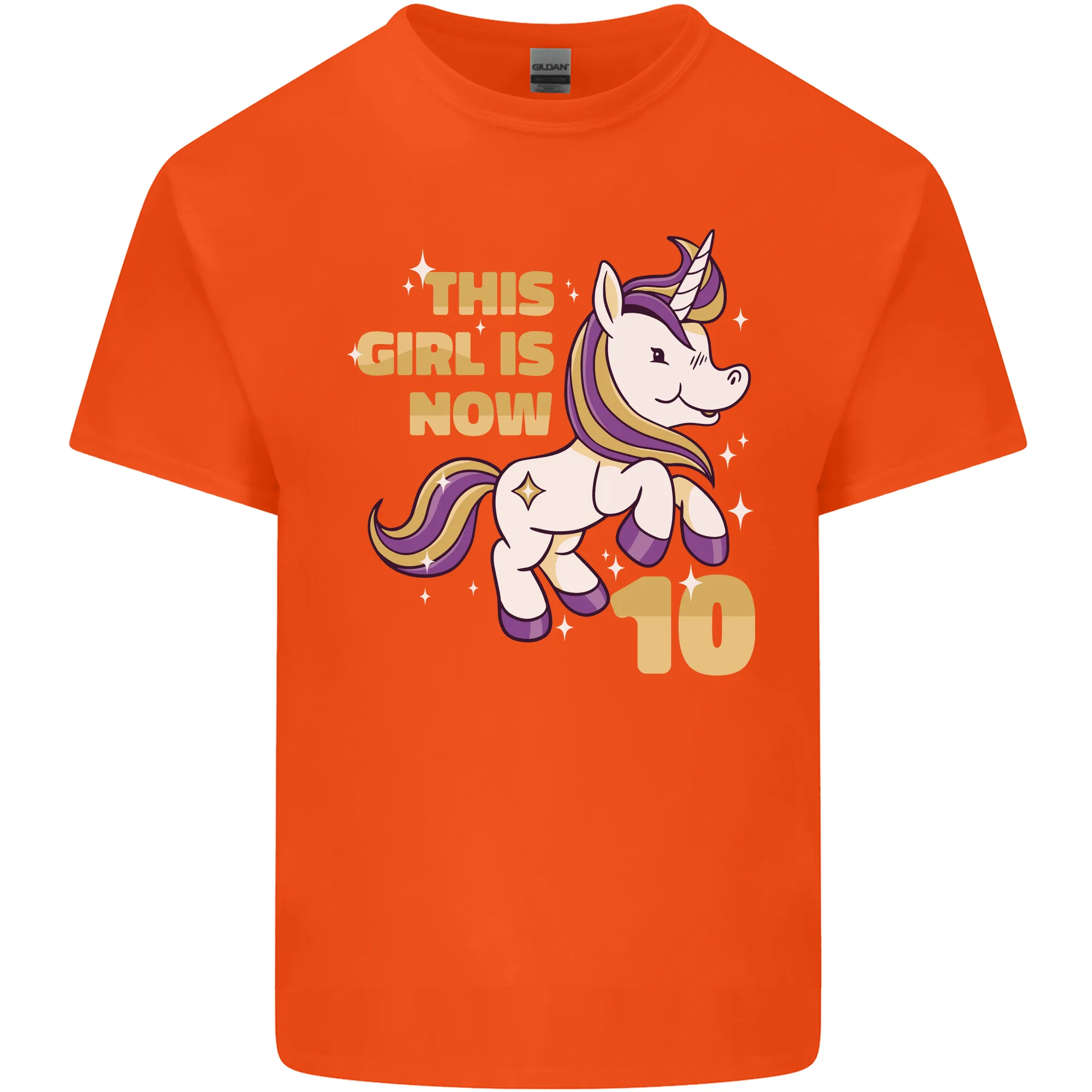 10 Year Old Birthday Girl Magical Unicorn 10th Kids T-Shirt Childrens