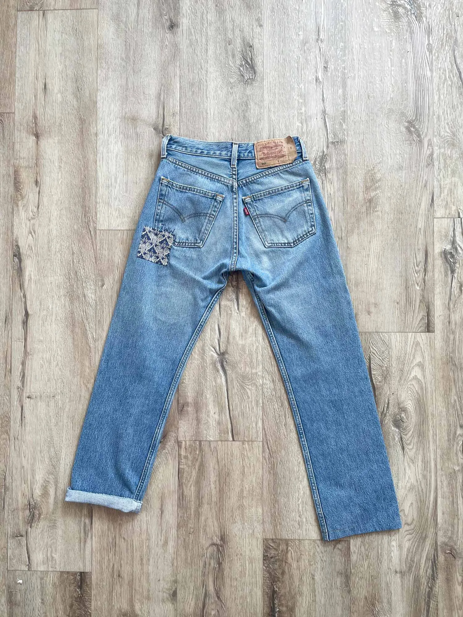 #11 Patched Vintage Denim Jeans 26"