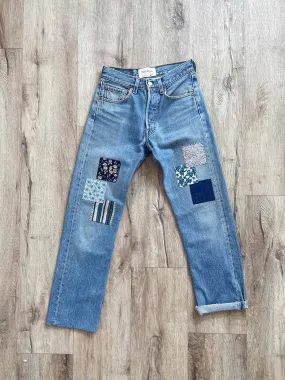 #11 Patched Vintage Denim Jeans 26"