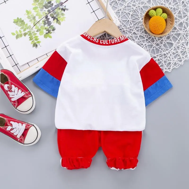 2-piece Color-block T-shirt & Pants for Children Boy