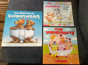 3 underwear books  - size Picture Books