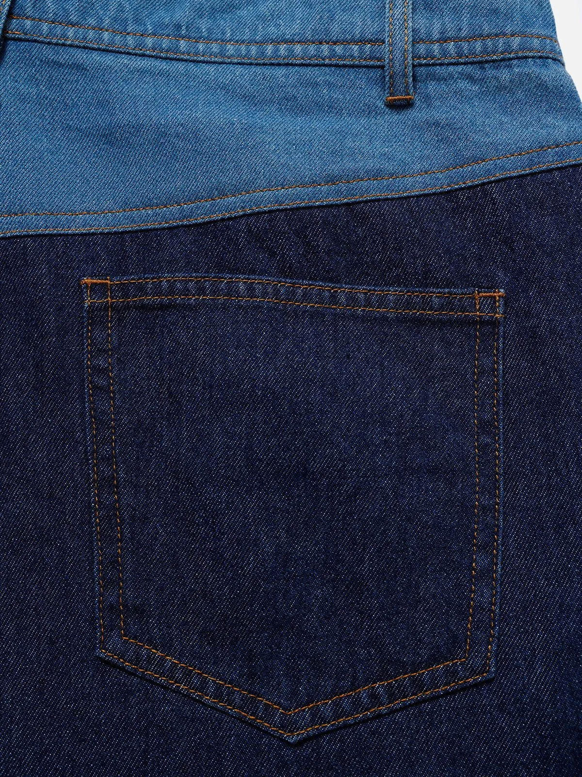 Aelfric Eden Color Blocking Patchwork Loose Jeans