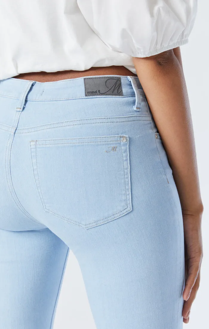 ALISSA SUPER SKINNY JEANS IN ICE BLUE FEATHER BLUE