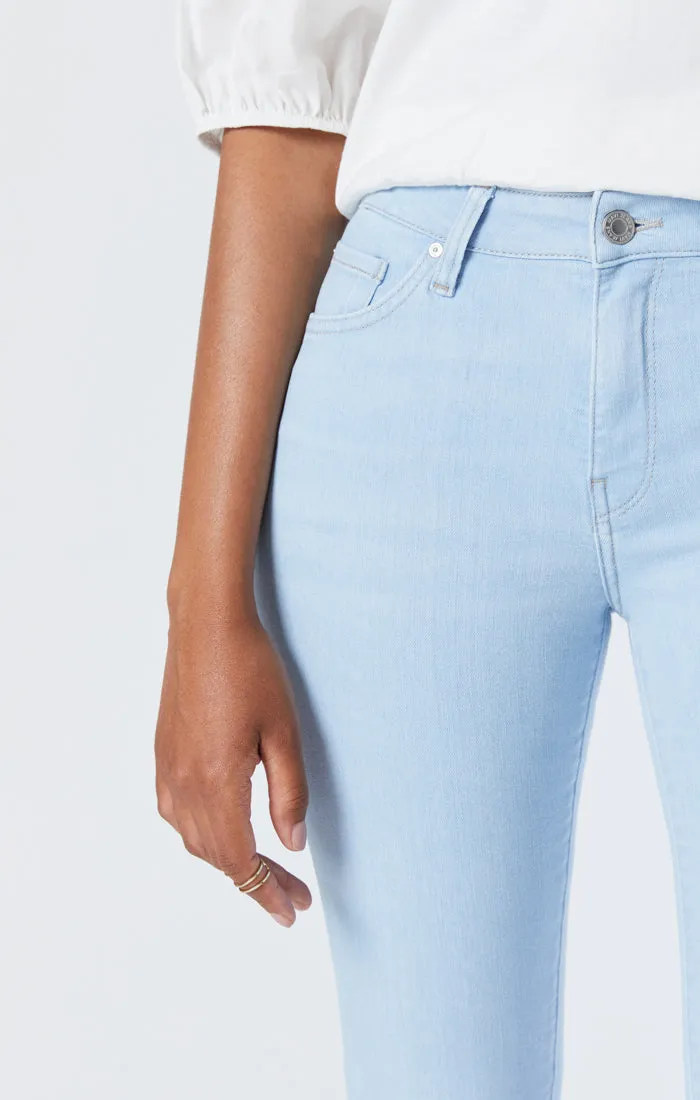 ALISSA SUPER SKINNY JEANS IN ICE BLUE FEATHER BLUE