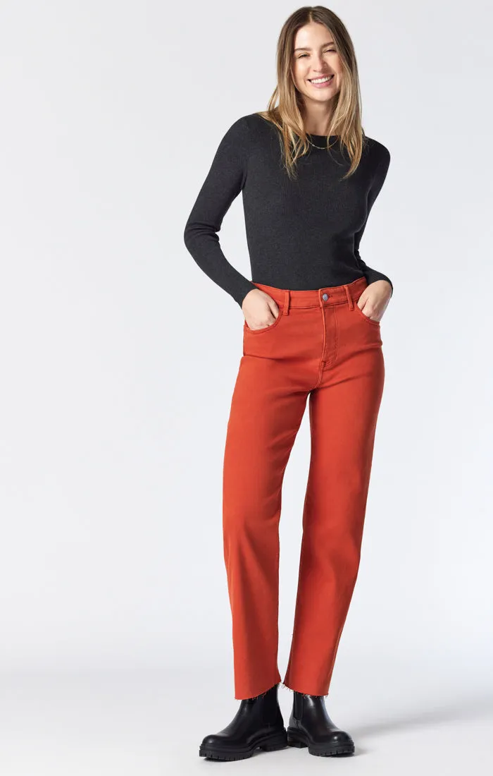 BARCELONA WIDE LEG IN ORANGE FLEX BLUE