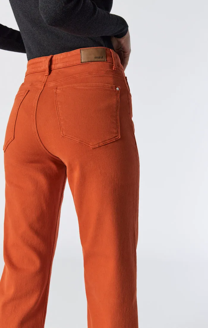 BARCELONA WIDE LEG IN ORANGE FLEX BLUE