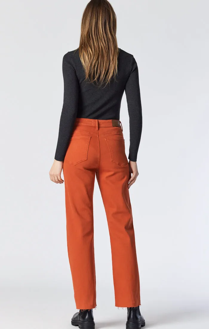 BARCELONA WIDE LEG IN ORANGE FLEX BLUE