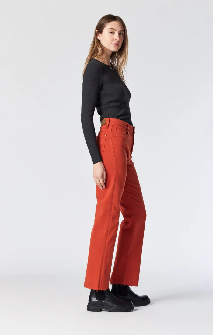 BARCELONA WIDE LEG IN ORANGE FLEX BLUE