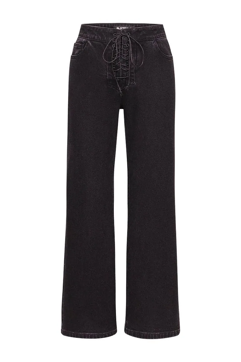 BLACK MIKEY STRAIGHT LEG JEANS