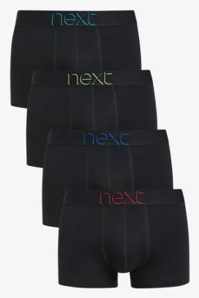 Black Shadow Text Hipsters Four Pack