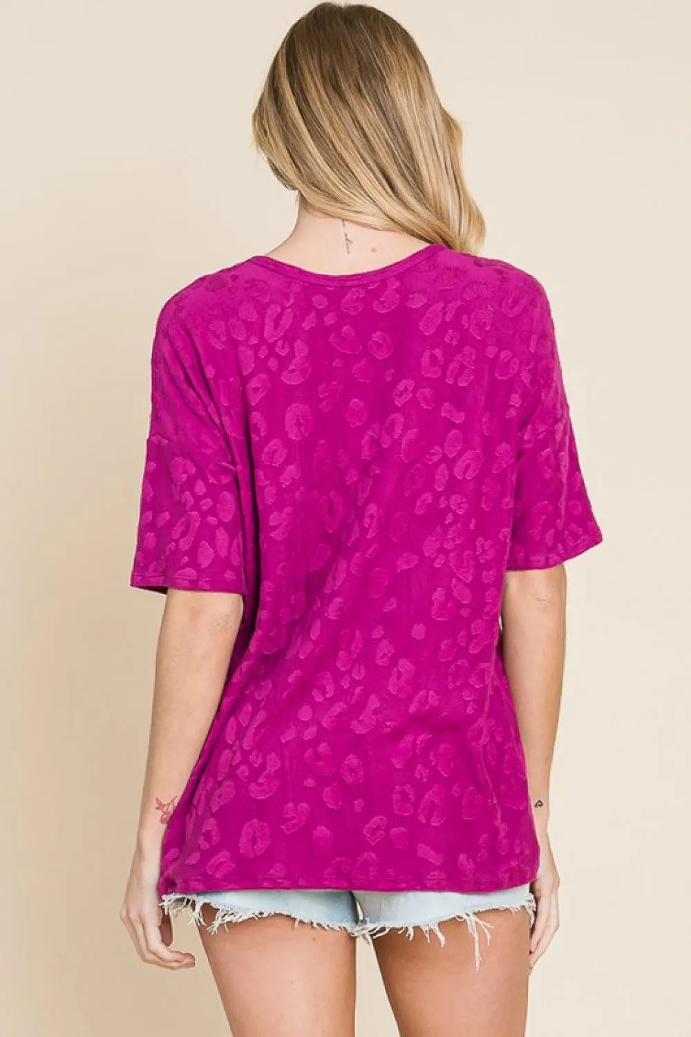 BOMBOM At The Fair Animal Textured Top - Ships from The US