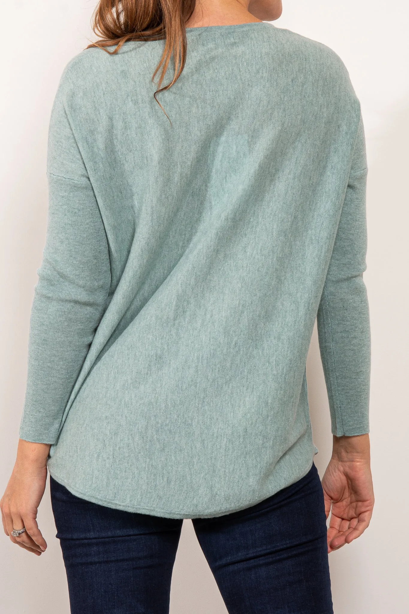 Bridge & Lord Curved Hem V Neck Jumper