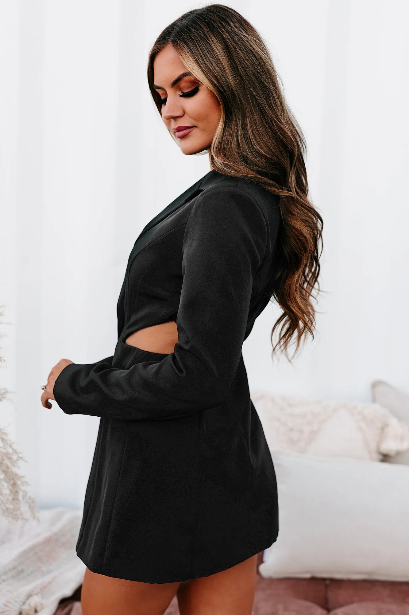 Call Me Boss Lady Nanamacs Original Blazer Romper (Black)