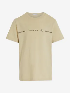 Calvin Klein Boys Minimalistic Logo T-Shirt in Green