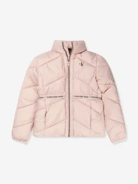 Calvin Klein Girls Logo Tape Light Jacket