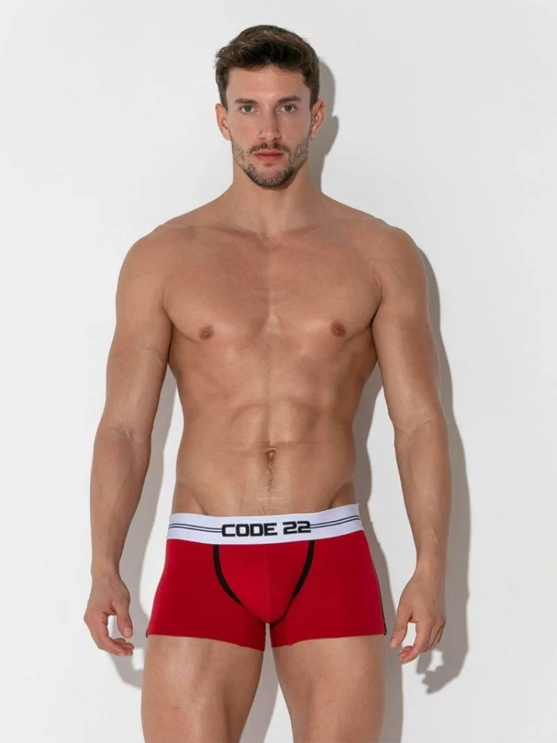 CODE22 Men's Padded Boxer Trunk with Power Shape Enhancement Padding