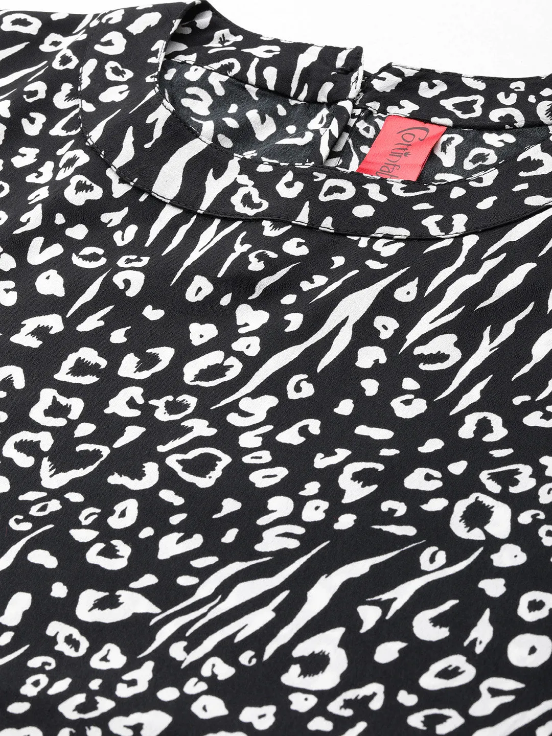 Cottinfab Women Abstract Printed Kimono Sleeve Kaftan