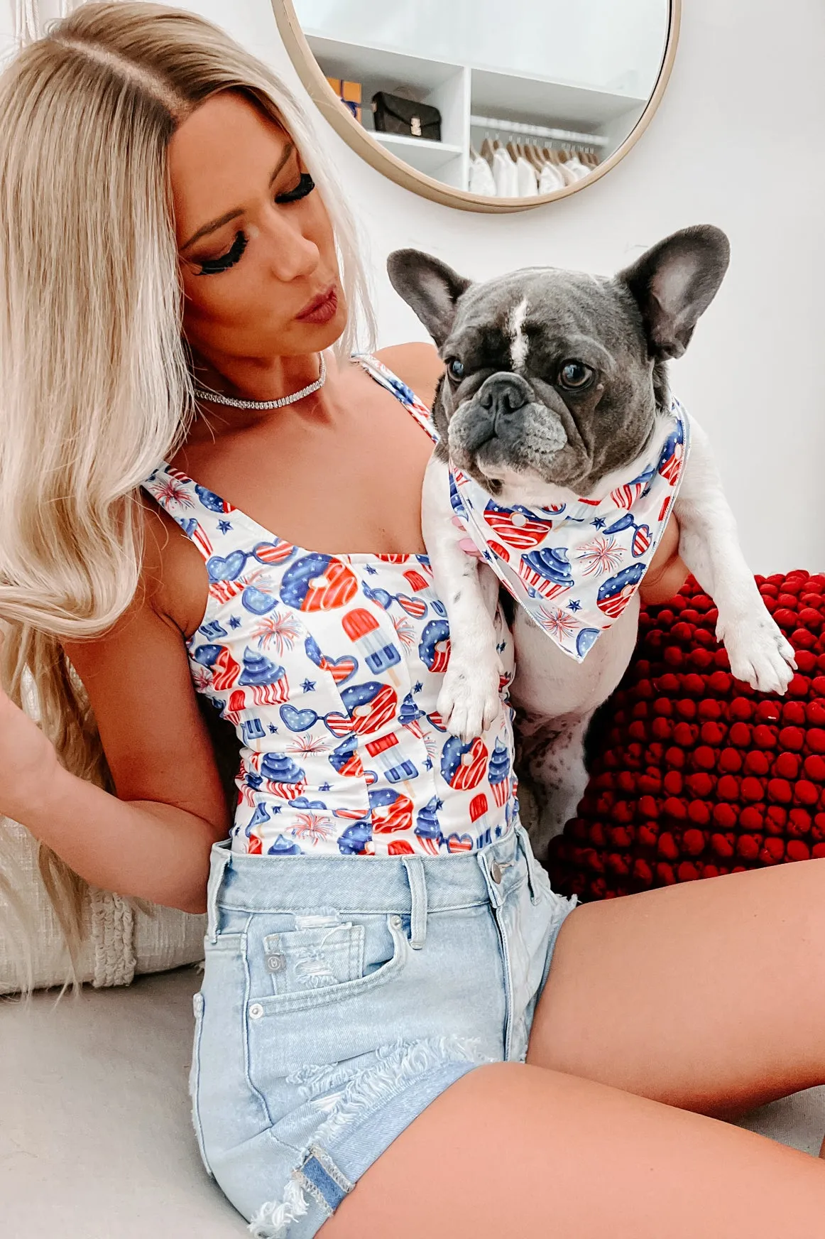 Cupcake Me A Patriot NanaMacs Original Printed Bodysuit (Cupcake)
