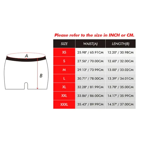 Custom Face Couple Underwear Two Hearts One Love Personalized Underwear Valentine's Day Gift