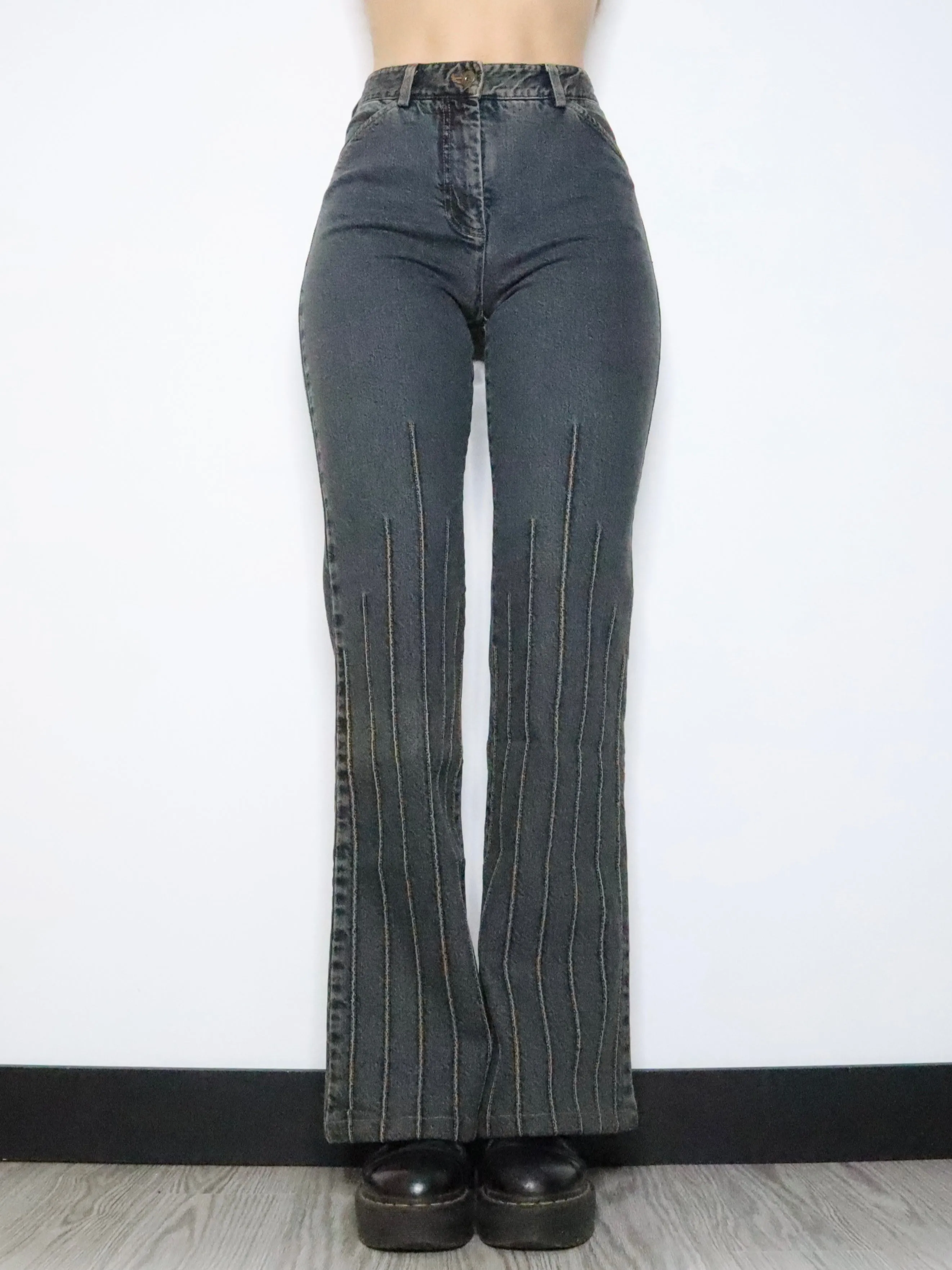 DKNY Overdyed Flare Jeans (Medium) 