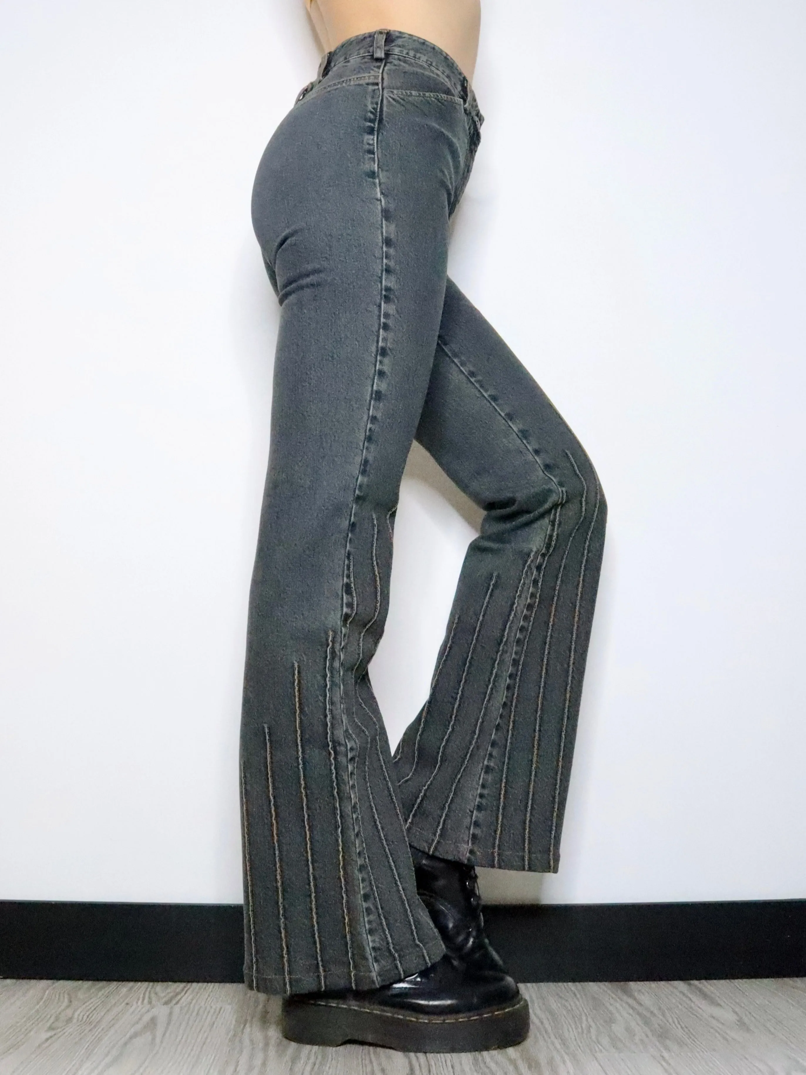 DKNY Overdyed Flare Jeans (Medium) 