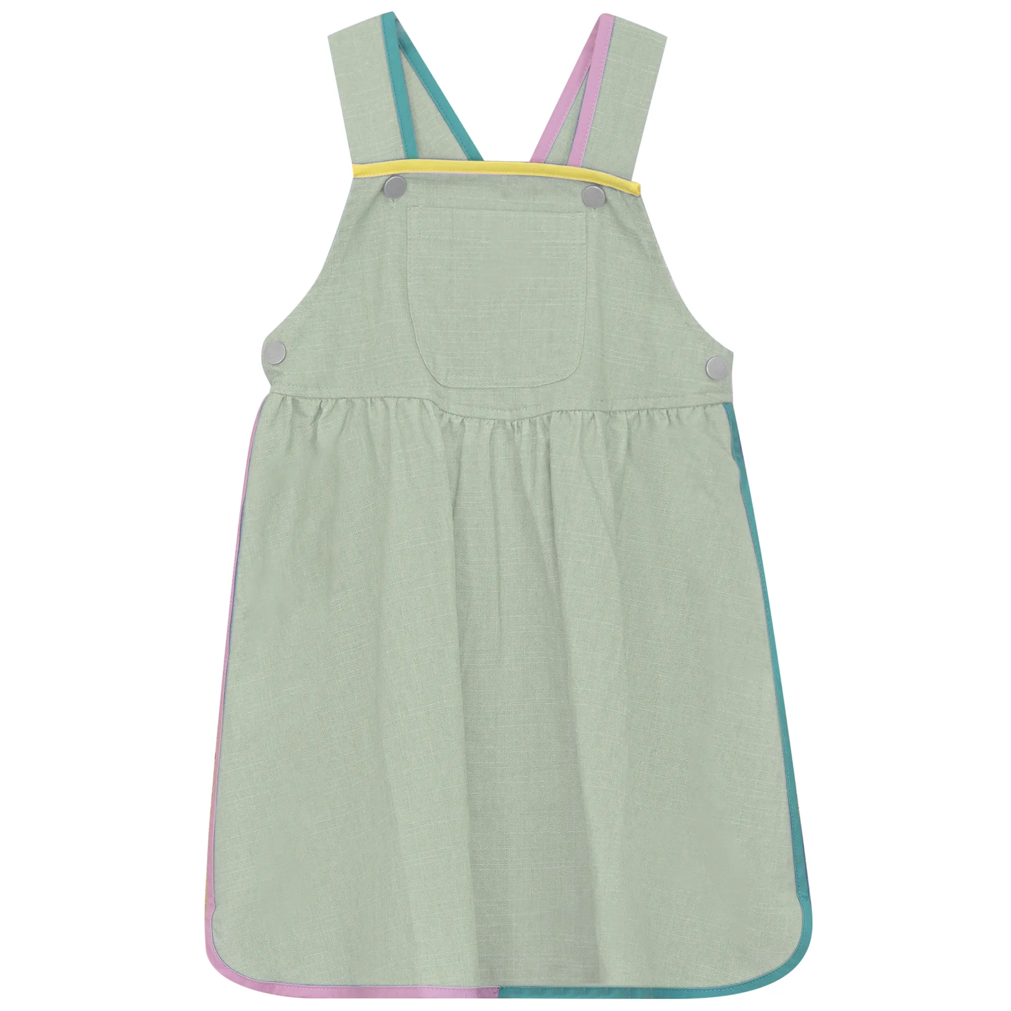 dress jumper with woven binding - sage