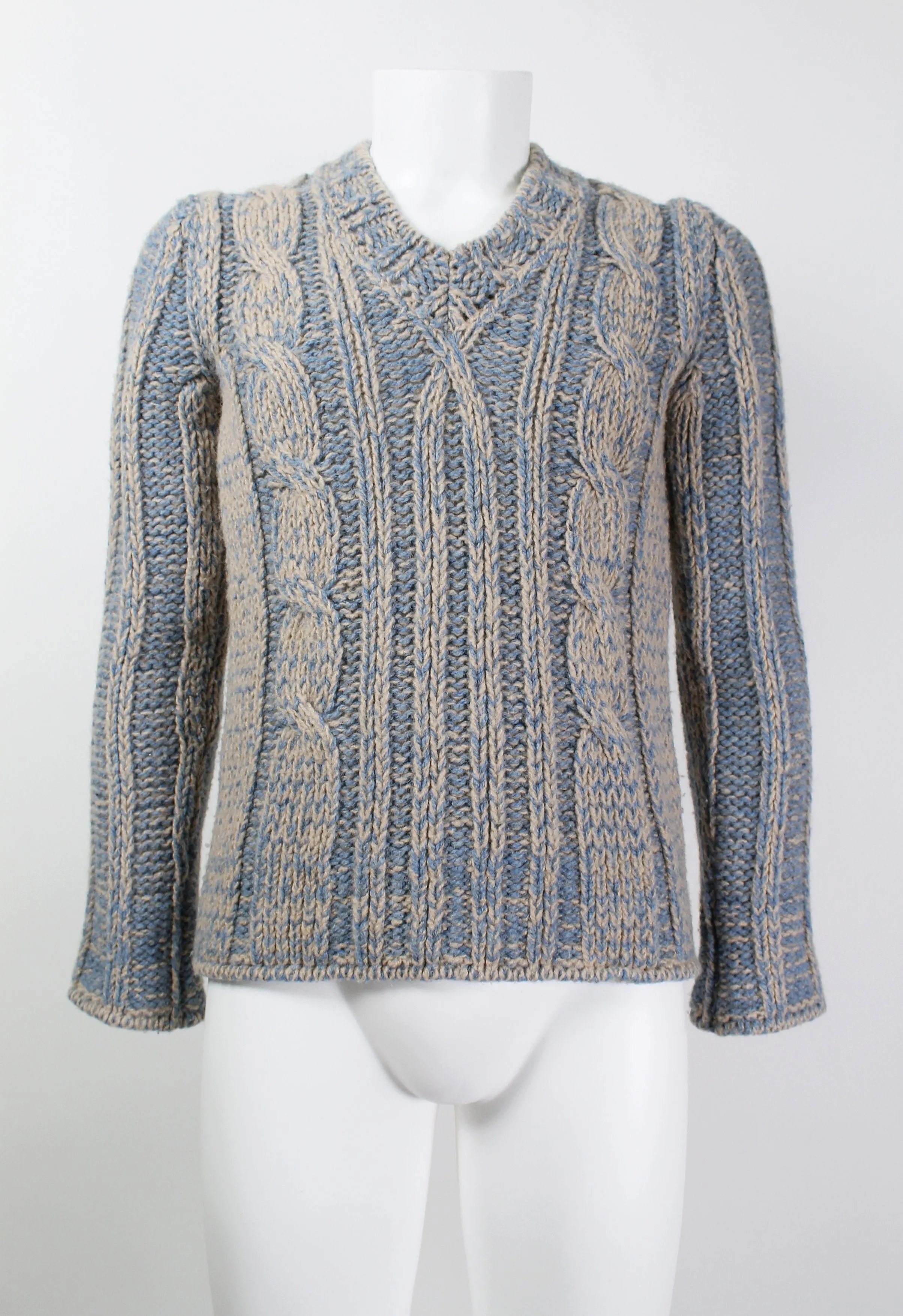 DRIES VAN NOTEN FW 2001 CABLE KNIT JUMPER