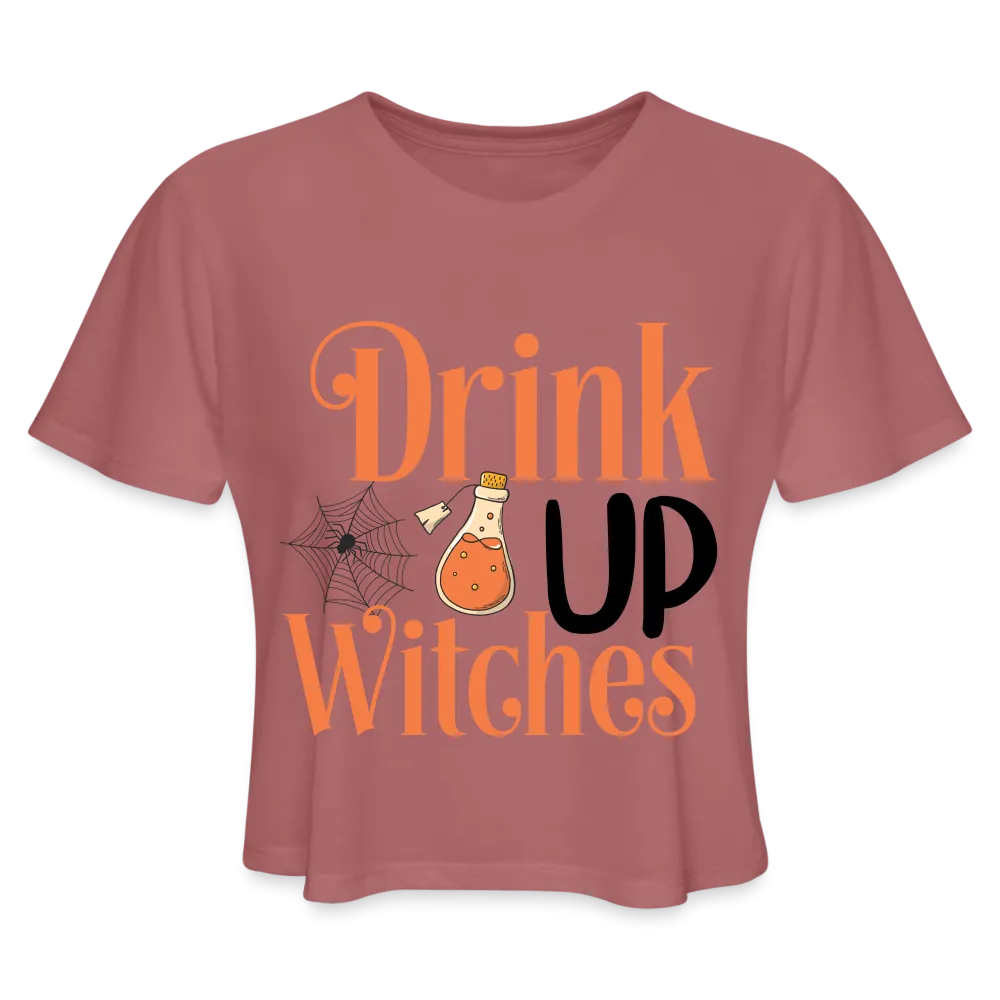 Drink Up Witches Women's Cropped T-Shirt