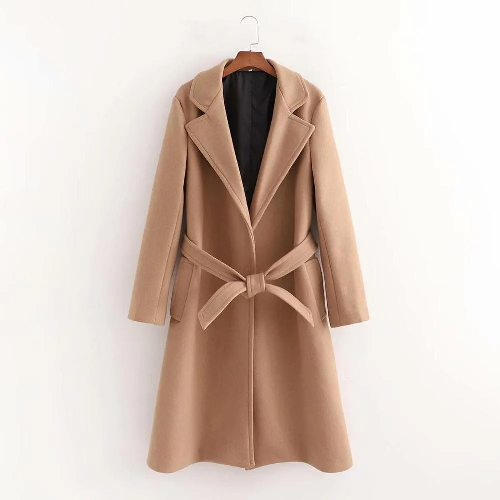ELEGANT LONG WOOL COAT