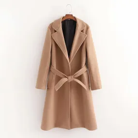 ELEGANT LONG WOOL COAT