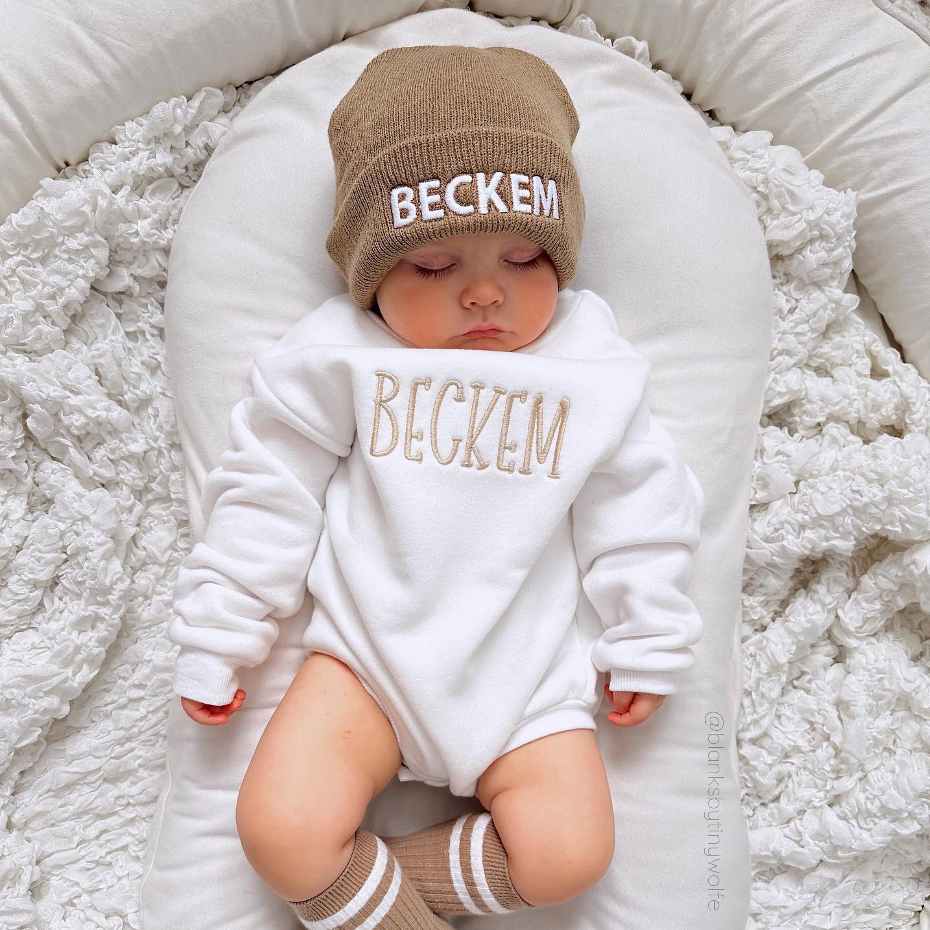 Embroidered Baby Sweater, Cotton Fleece Rompers, Personalized Infant Bodysuit, Personalized Gift for Babies, Unisex Children's Clothing