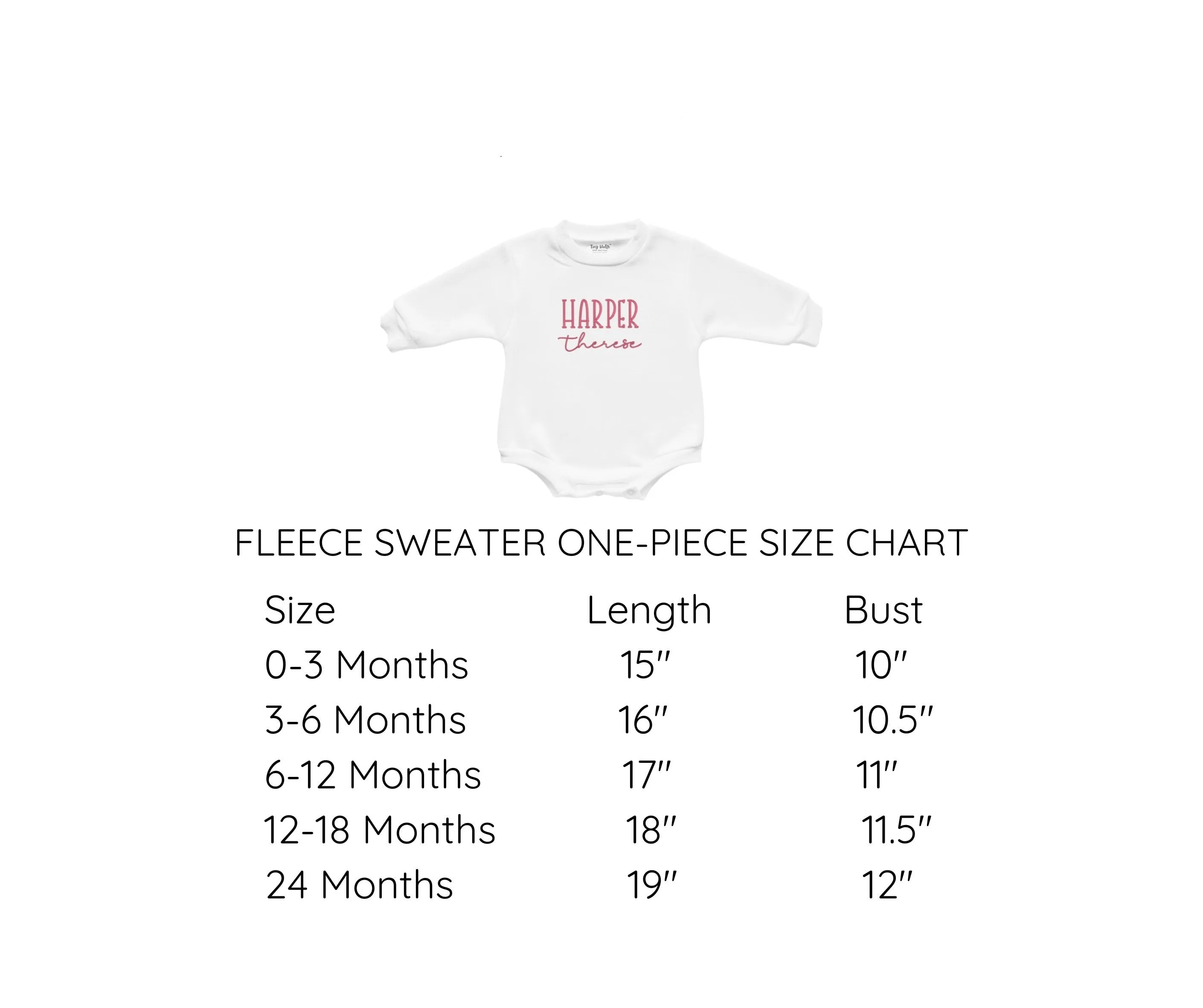 Embroidered Baby Sweater, Cotton Fleece Rompers, Personalized Infant Bodysuit, Personalized Gift for Babies, Unisex Children's Clothing