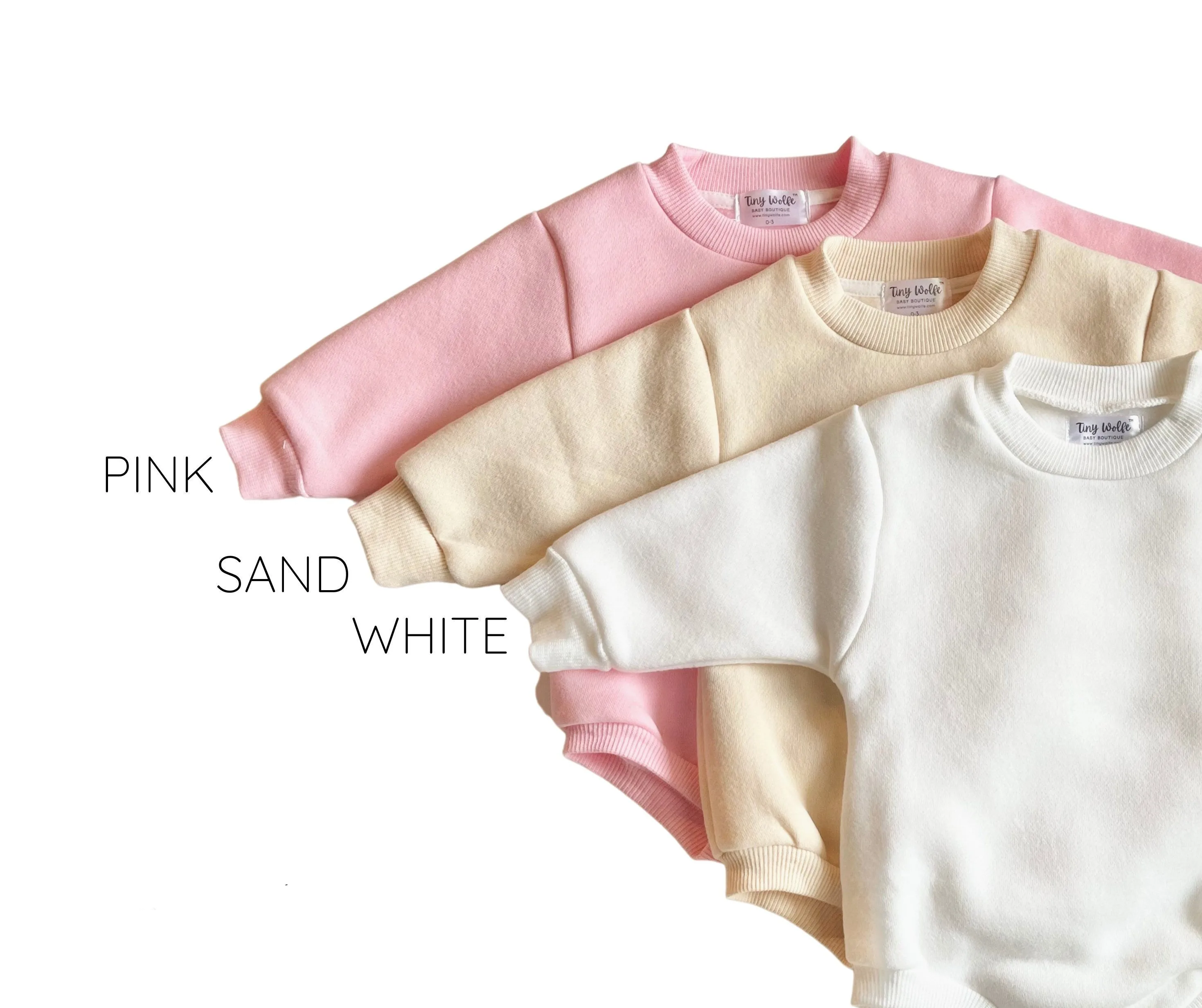 Embroidered Baby Sweater, Cotton Fleece Rompers, Personalized Infant Bodysuit, Personalized Gift for Babies, Unisex Children's Clothing
