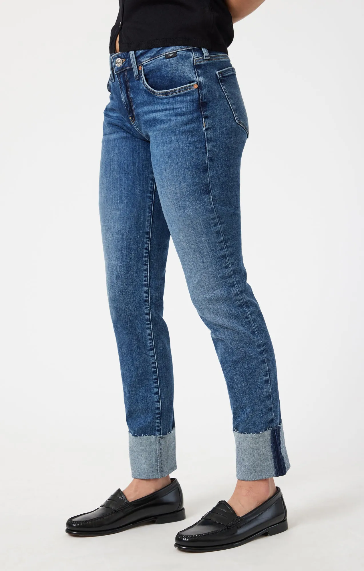 EMMA SLIM BOYFRIEND IN MID USED FLEX BLUE