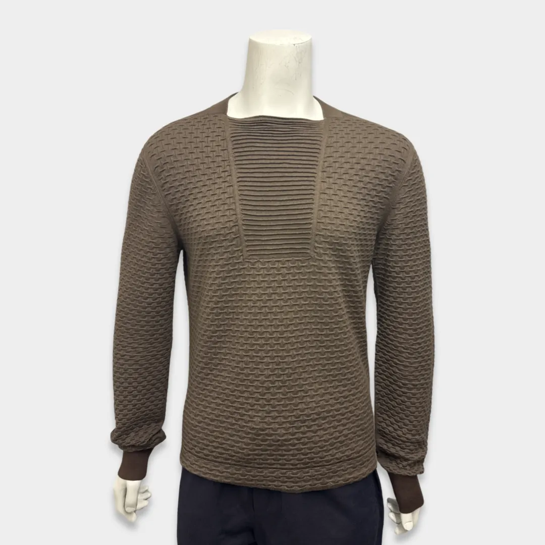 Ermenegildo Zegna Men's Brown cashmere and silk Jumper