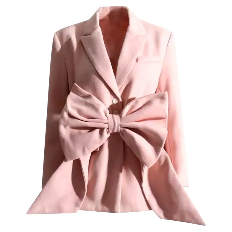 Esana Bow Belt Decor Blazer