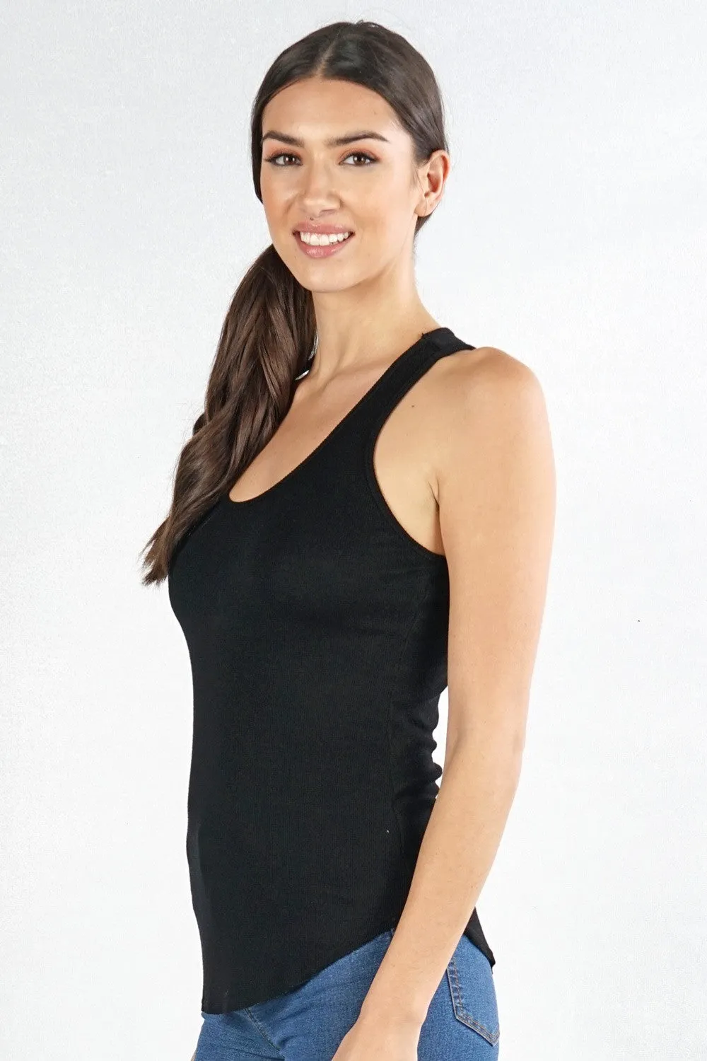 Essential Basic Ribbed Racerback Tank