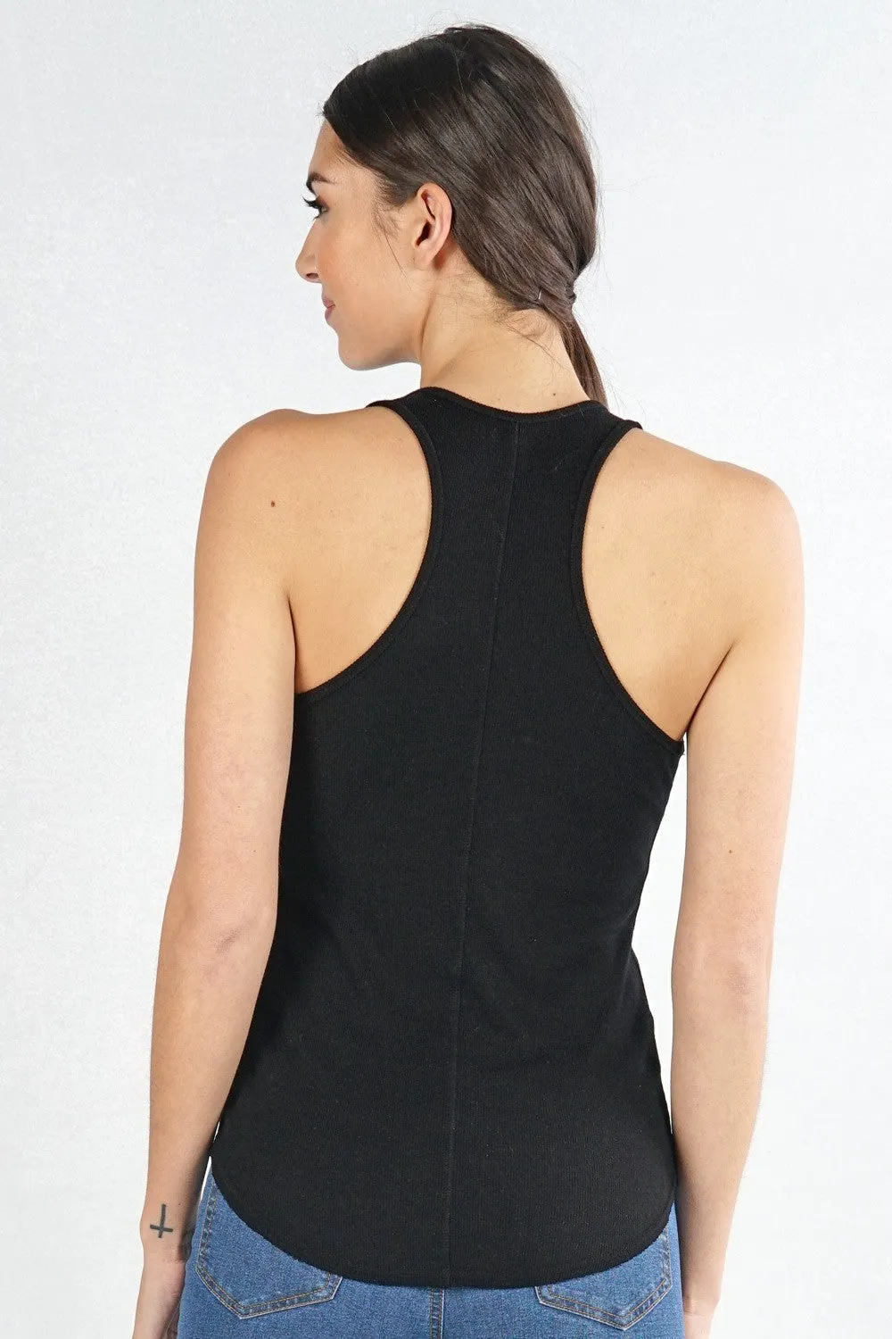 Essential Basic Ribbed Racerback Tank