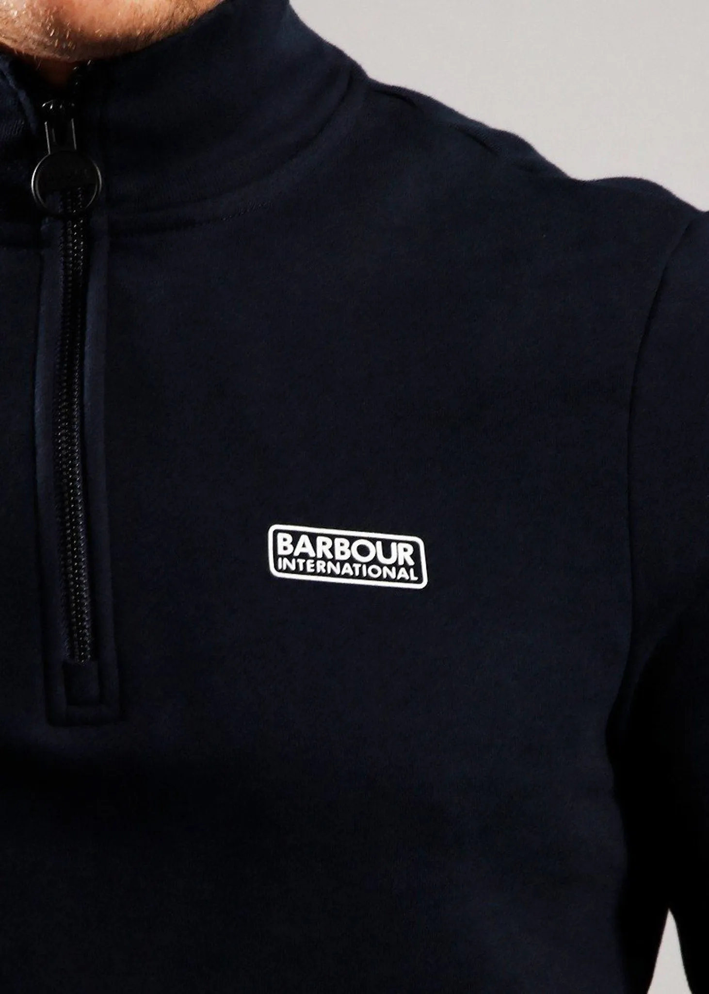 Essential half zip sweat - international navy