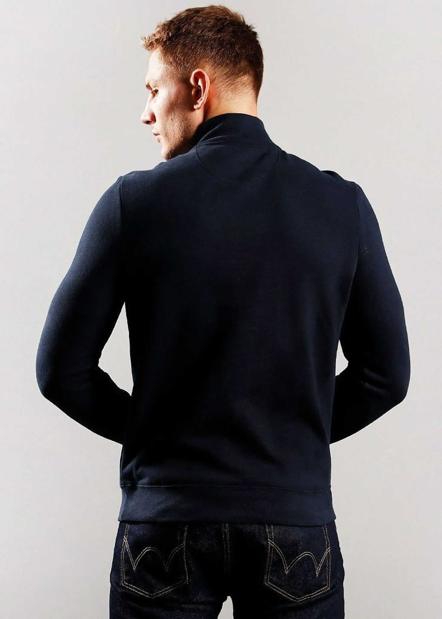 Essential half zip sweat - international navy