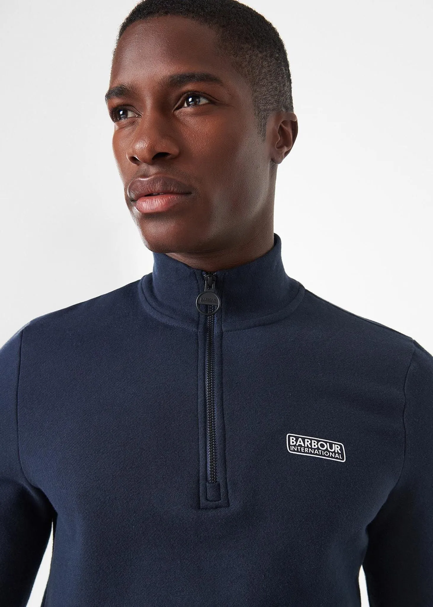 Essential half zip sweat - international navy