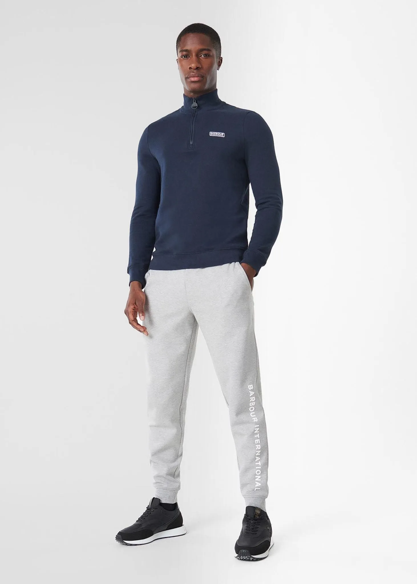Essential half zip sweat - international navy