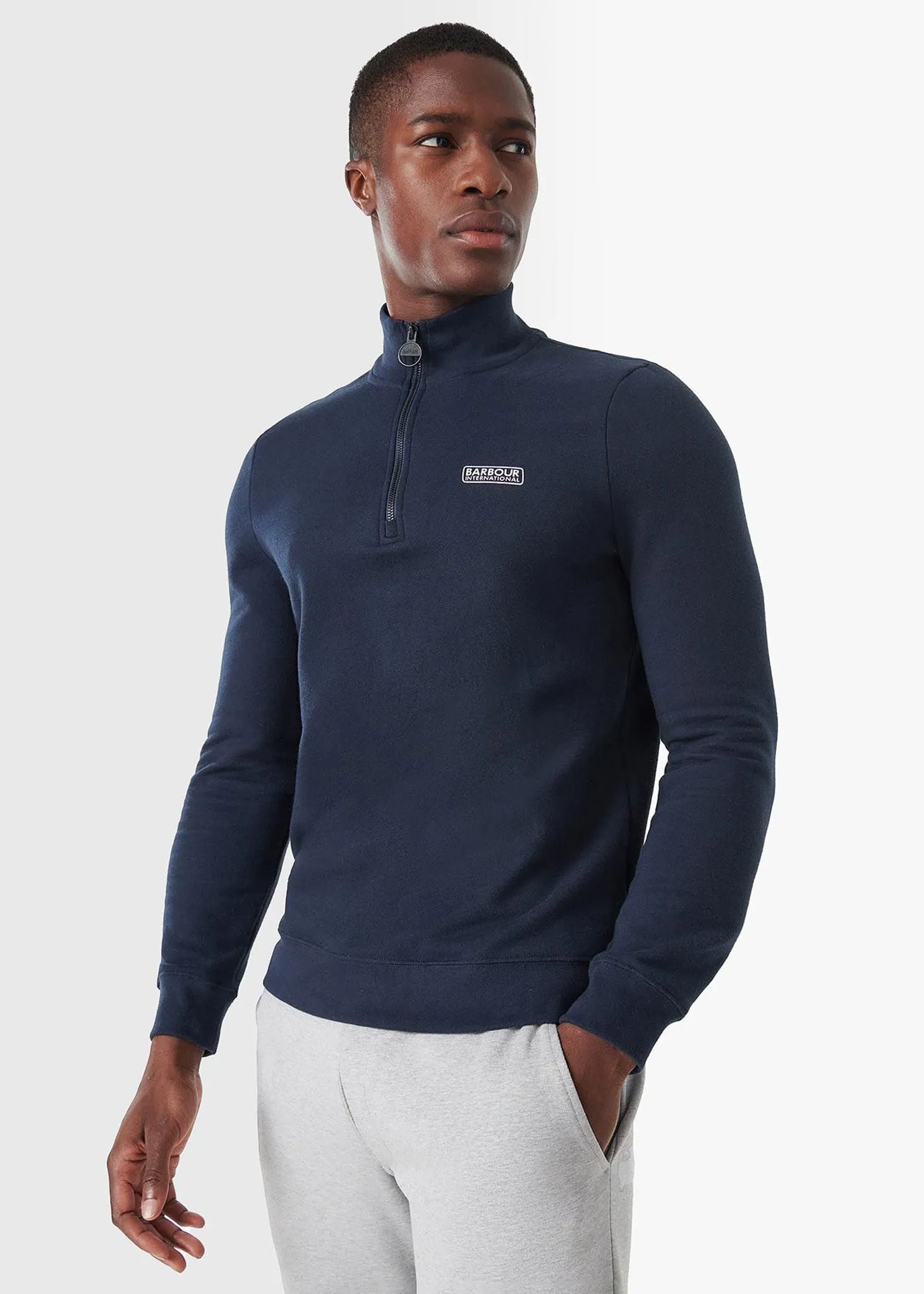 Essential half zip sweat - international navy