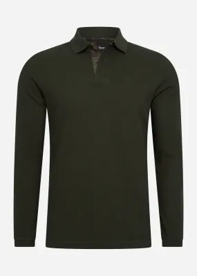 Essential l/s sports polo - forest