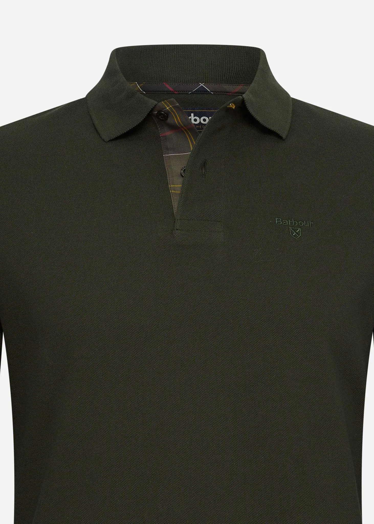 Essential l/s sports polo - forest