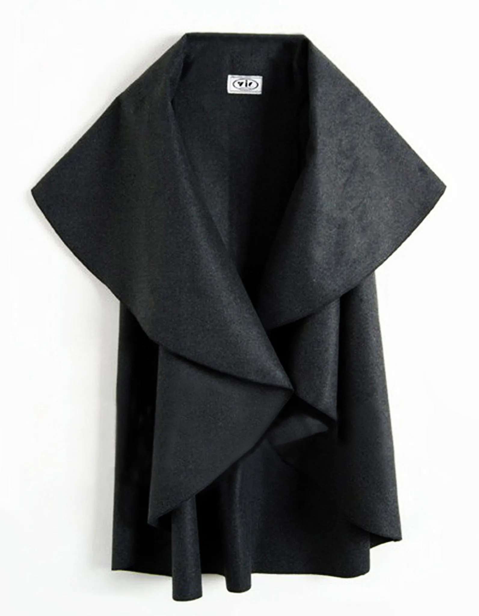 Fashion Black Wool Cape